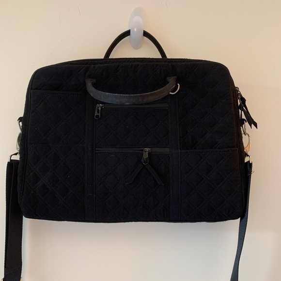 Vera Bradley Handbags - Vera Bradley • Black Quilted Laptop Work Bag